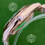 Rolex Day-Date Rose White Dial Fluted Bezel 228235