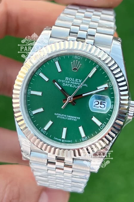 Rolex Datejust Mint Green Index Kadran 41 Jubilee