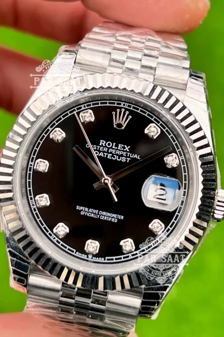 Rolex Datejust Siyah Taşlı Kadran Jubilee 126334