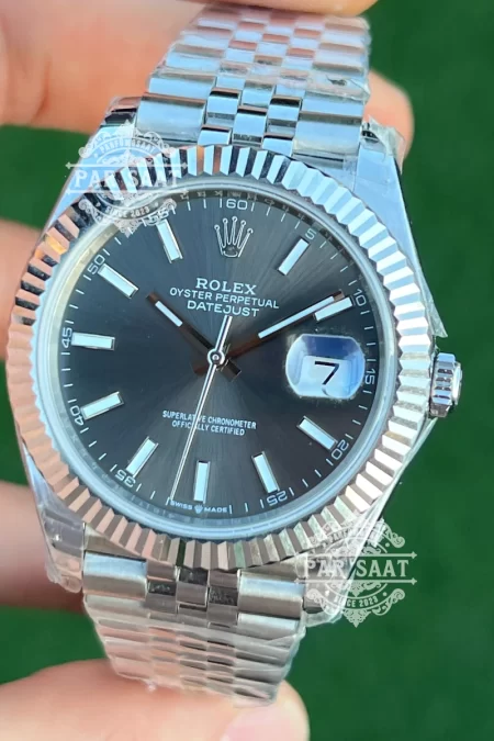 Rolex Datejust Rhodium Gri 41 Index Kadran Jubilee