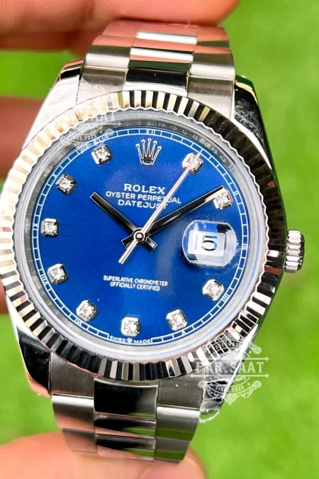 Rolex Datejust Lacivert Diamond Oyster Clean Factory