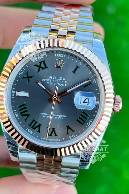 Rolex Datejust Two Tone Rose Gold Wimbledon