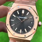 AP Royal Oak Rose Gold Siyah Kadran 15500ST Eta Saat