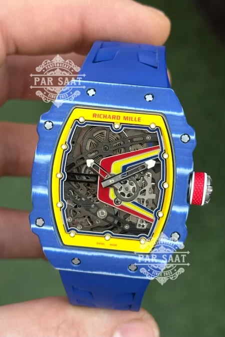 Richard Mille RM67-02 Fernando Alonso Ultra Slim Mavi Karbon