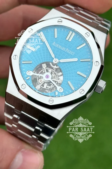 Audemars Piguet Royal Oak Tourbillon Buz Mavisi Kadranlı Erkek Saat